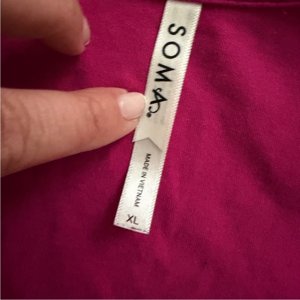 🦁 SOMA XL Hot Pink Pajama Set with Contrast Piping - Picture 2 of 2
